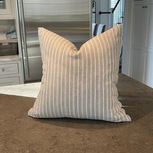 Khaki Stripe Pillow Cover